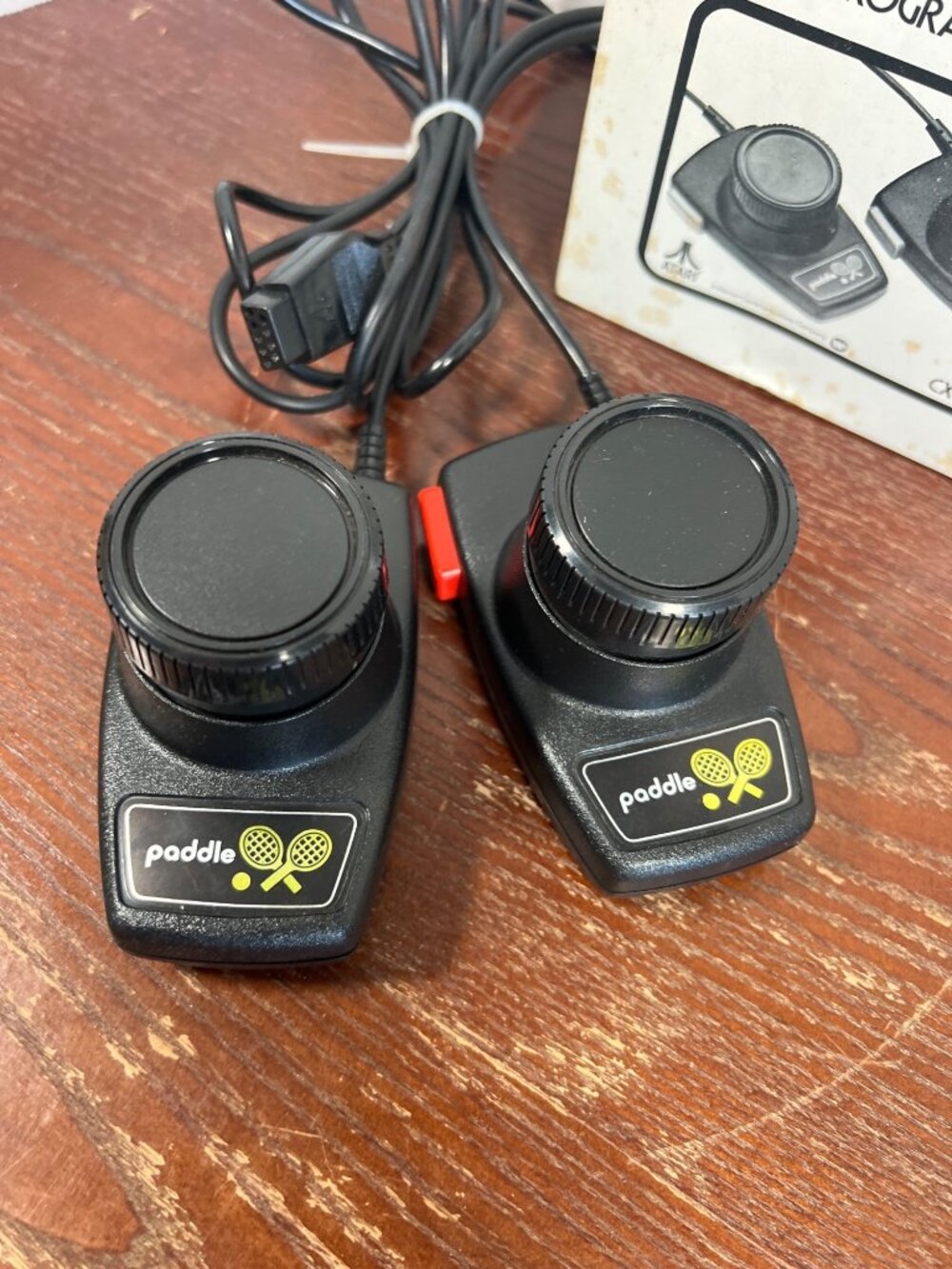Atari CX30 Paddle Controllers Set For Video Computer System Game Program Cartrid - Picture 2 of 4